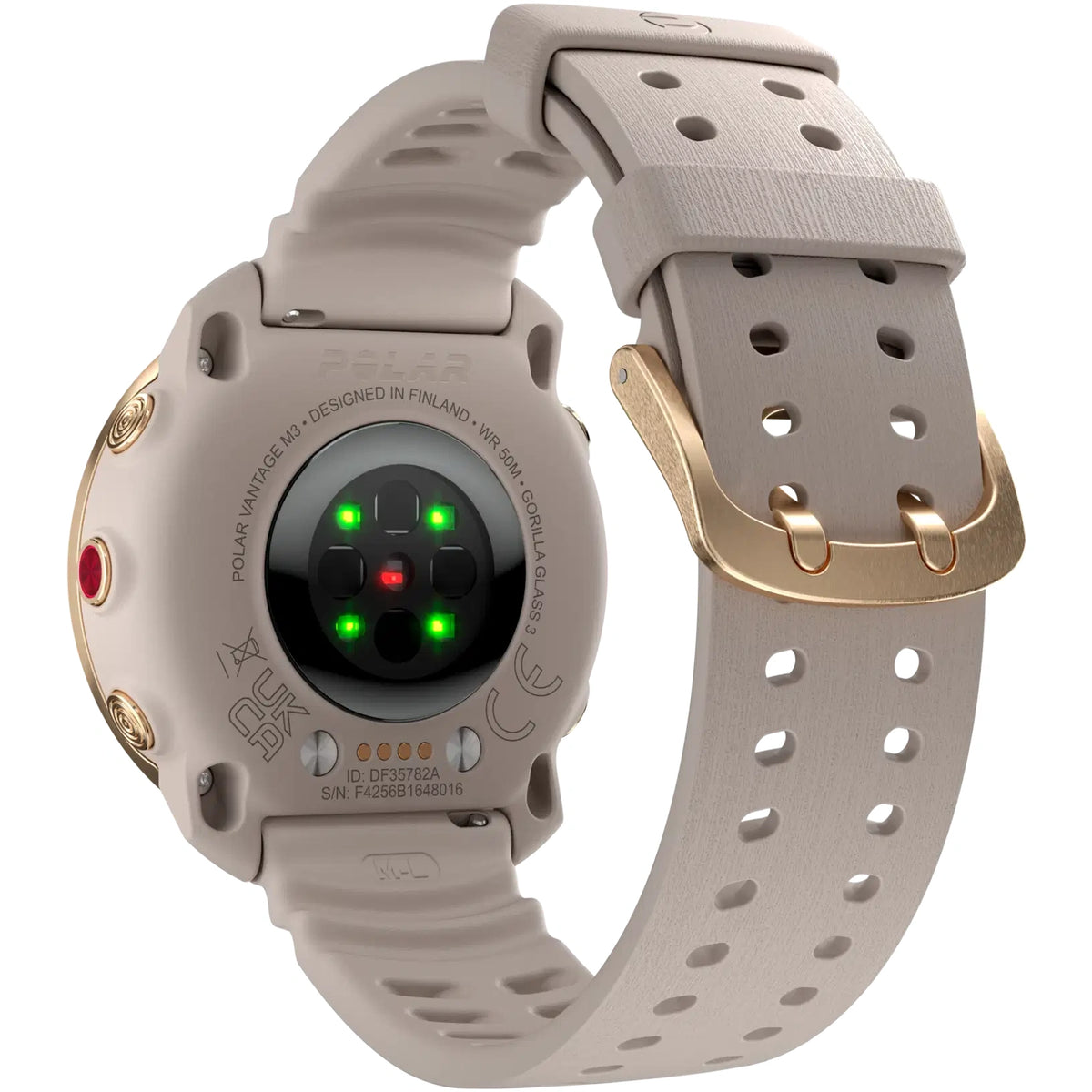 Polar Vantage M3 Sports Watch Greige Gold S-L