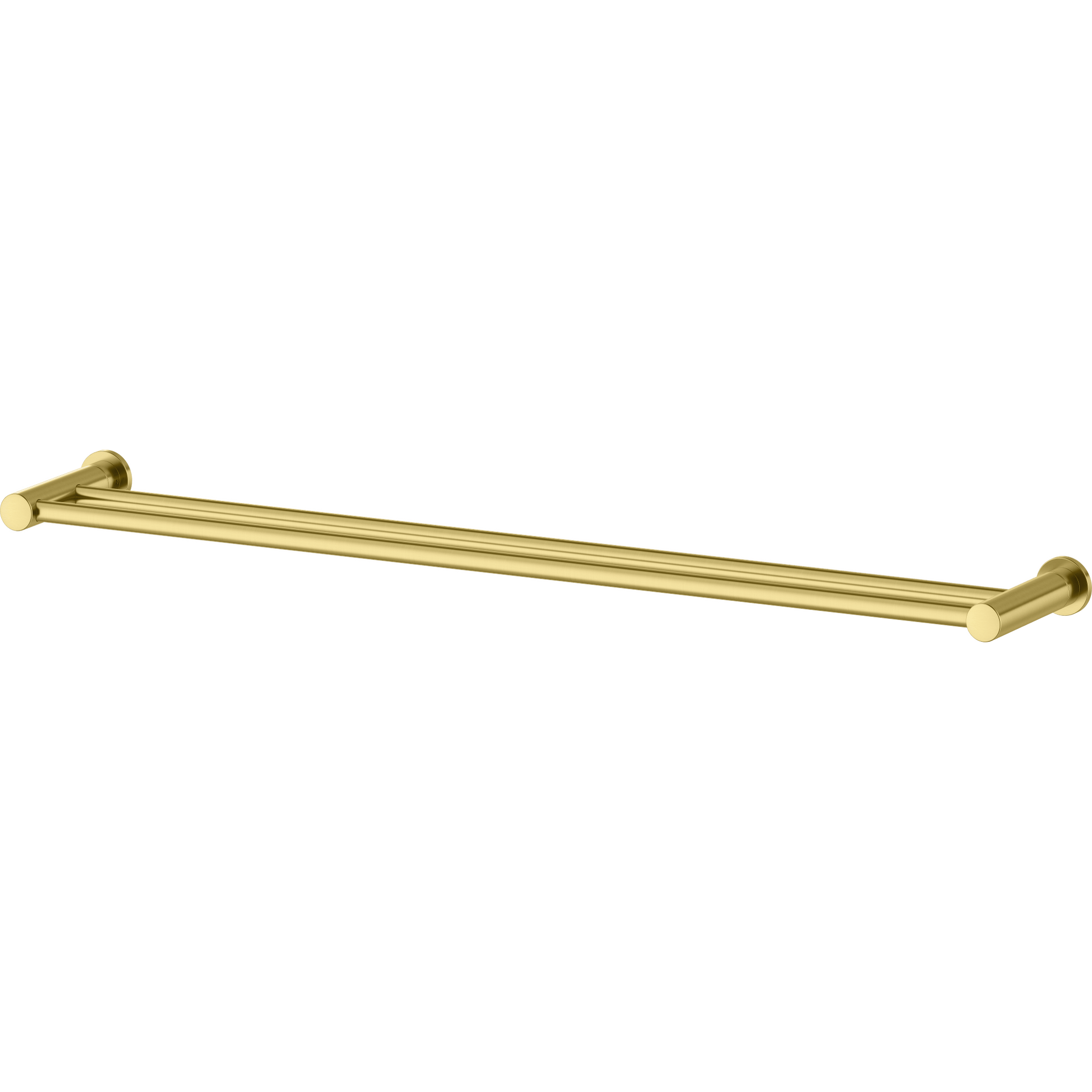 Mora INXX II Double Towel Bar, 80 cm, Brushed Brass PVD