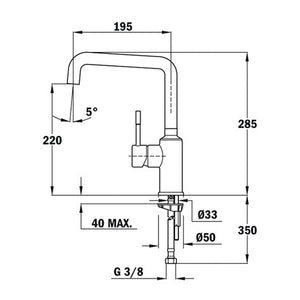 Teka Kitchen Tap Mixer with High Swivel Spout