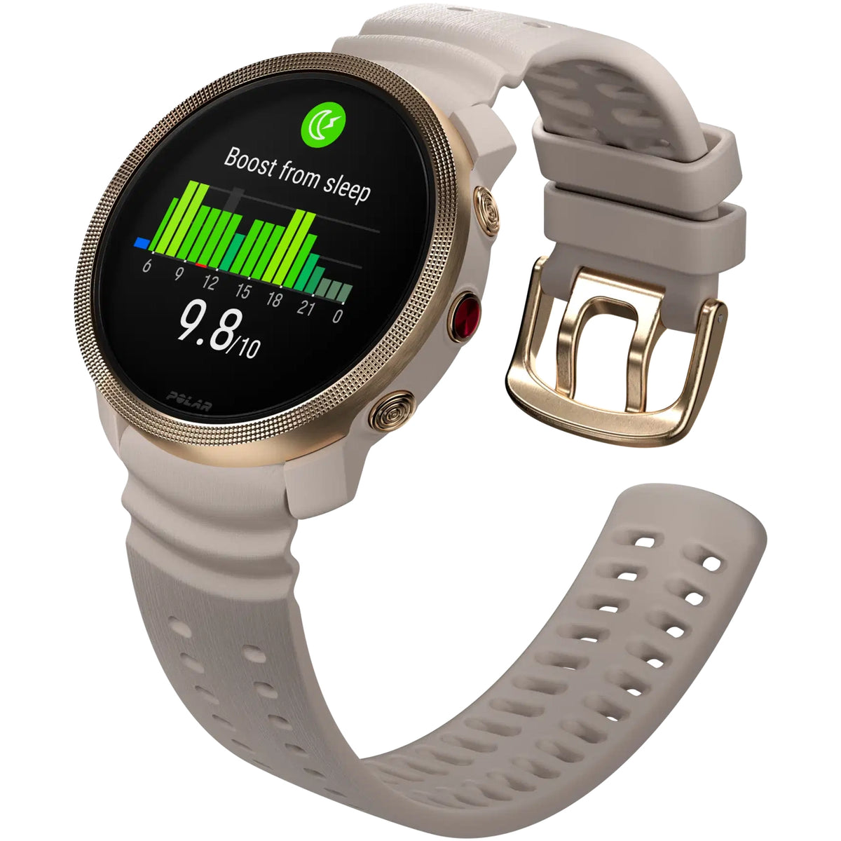 Polar Vantage M3 Sports Watch Greige Gold S-L
