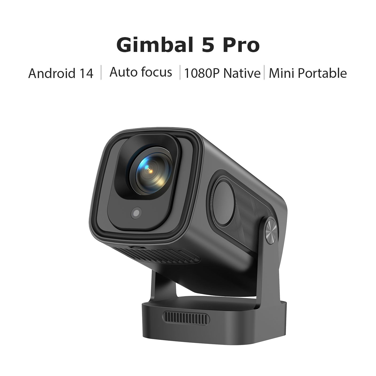 Gimbal 5 PRO Portable Projector Android 14.0, Native 1080P