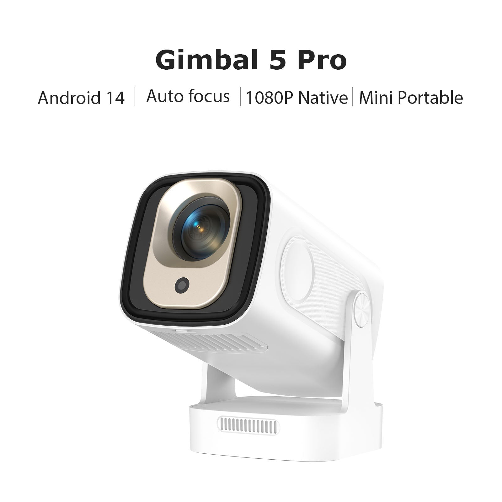 Gimbal 5 PRO Portable Projector Android 14.0, Native 1080P