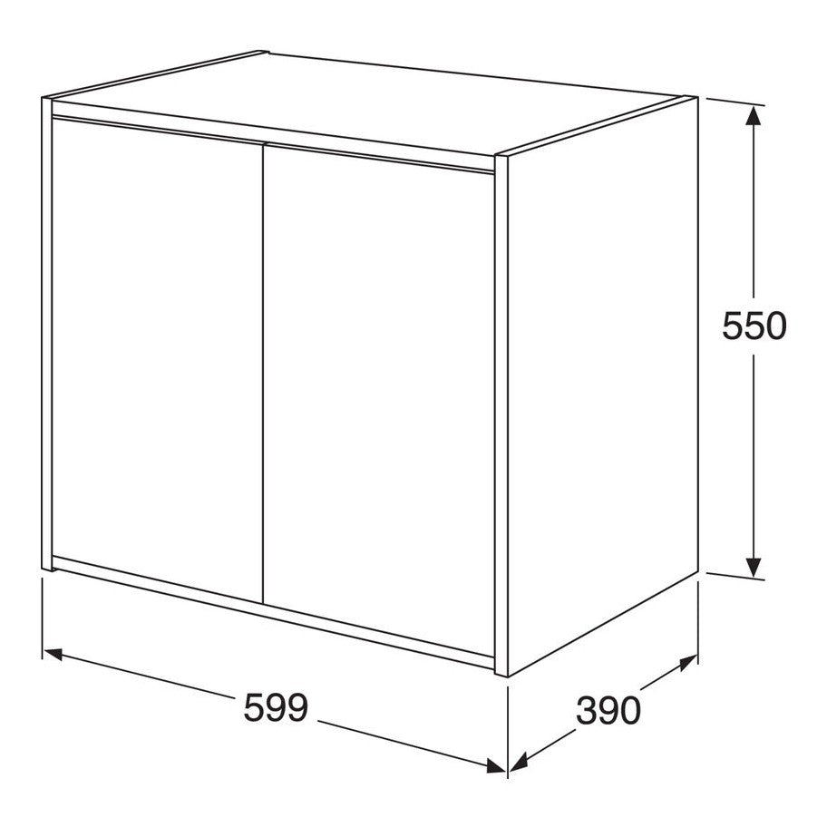 Gustavsberg Artic Wall Cabinet 60 x 39 cm Black Ash Veneer