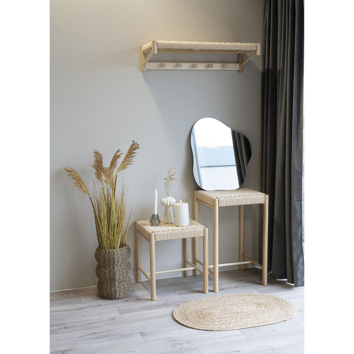 House Nordic Abano Bar Stool, Beige