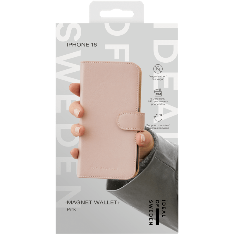Ideal Magnet Wallet+iPhone 16 Pink