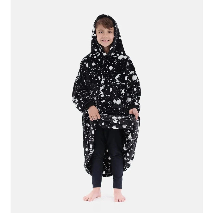 The Comfy Dream Jr Wearable Blanket, Black Splash