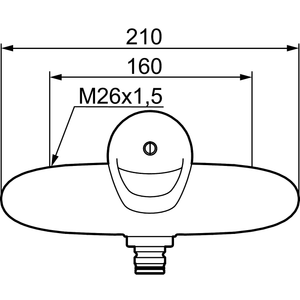 Bathtub mixer FM Mattsson 9000E 160cc wall-mounted without spout