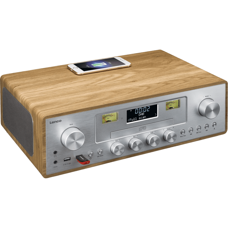LENCO DAR-281WDSI STEREO SET WOOD SILVER