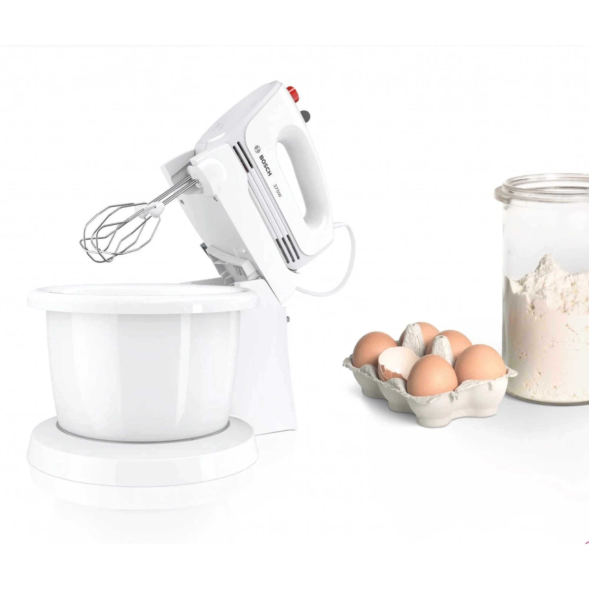Bosch CleverMixx MFQ2600W 375 W 3 L Hand Mixer, White