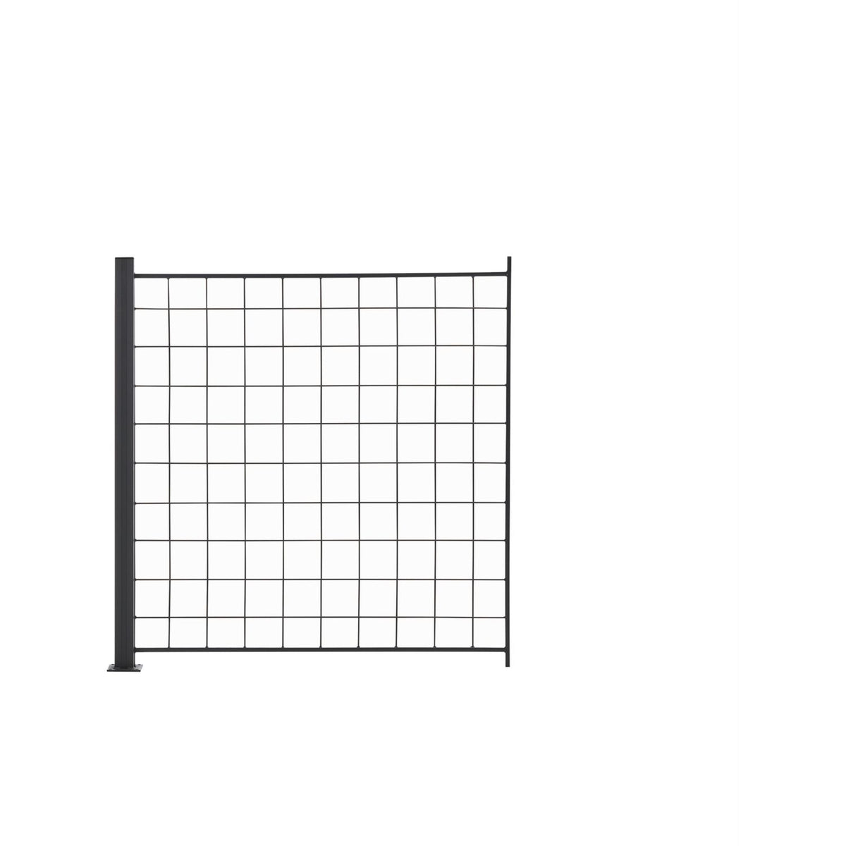 Hortus Extension Trellis Panel With Post, Black