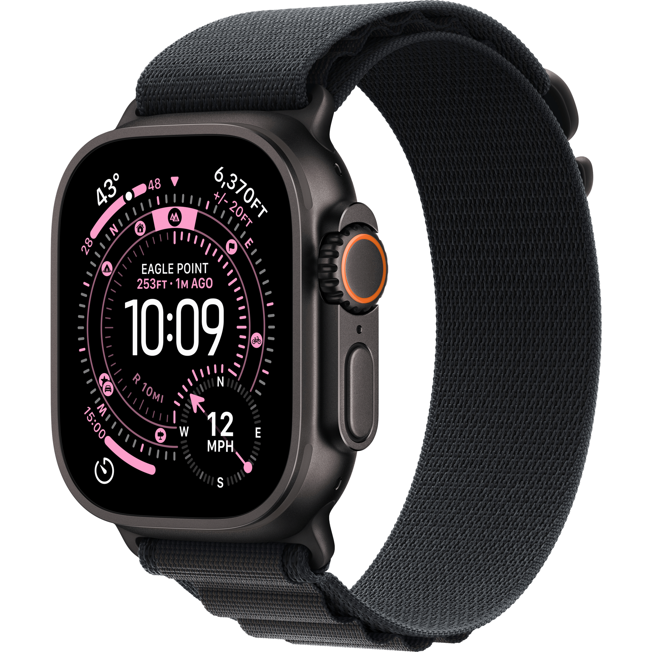 Apple Watch Ultra 3 49mm Black Titanium/Black Alpine Loop L