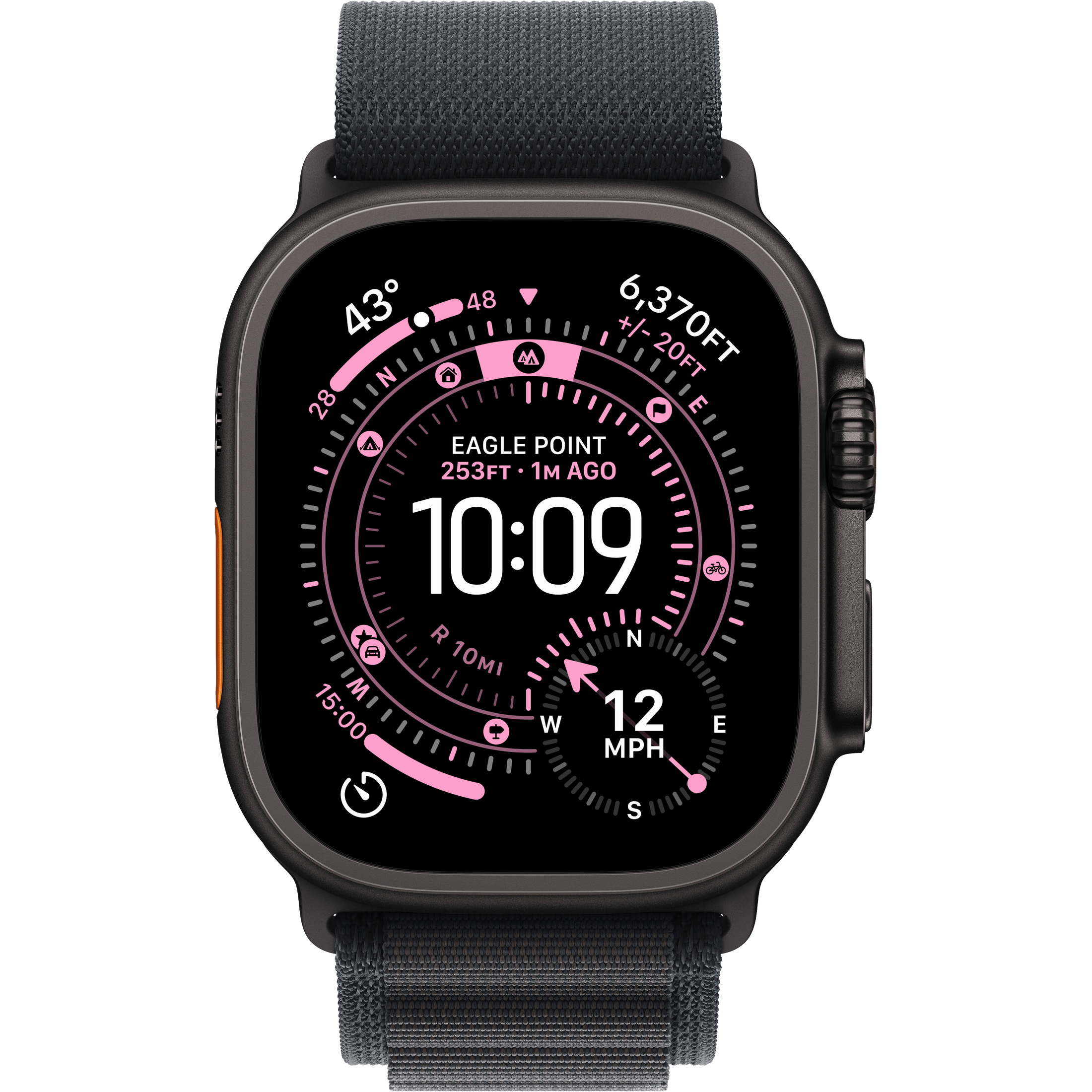 Apple Watch Ultra 3 49mm Black Titanium/Black Alpine Loop L