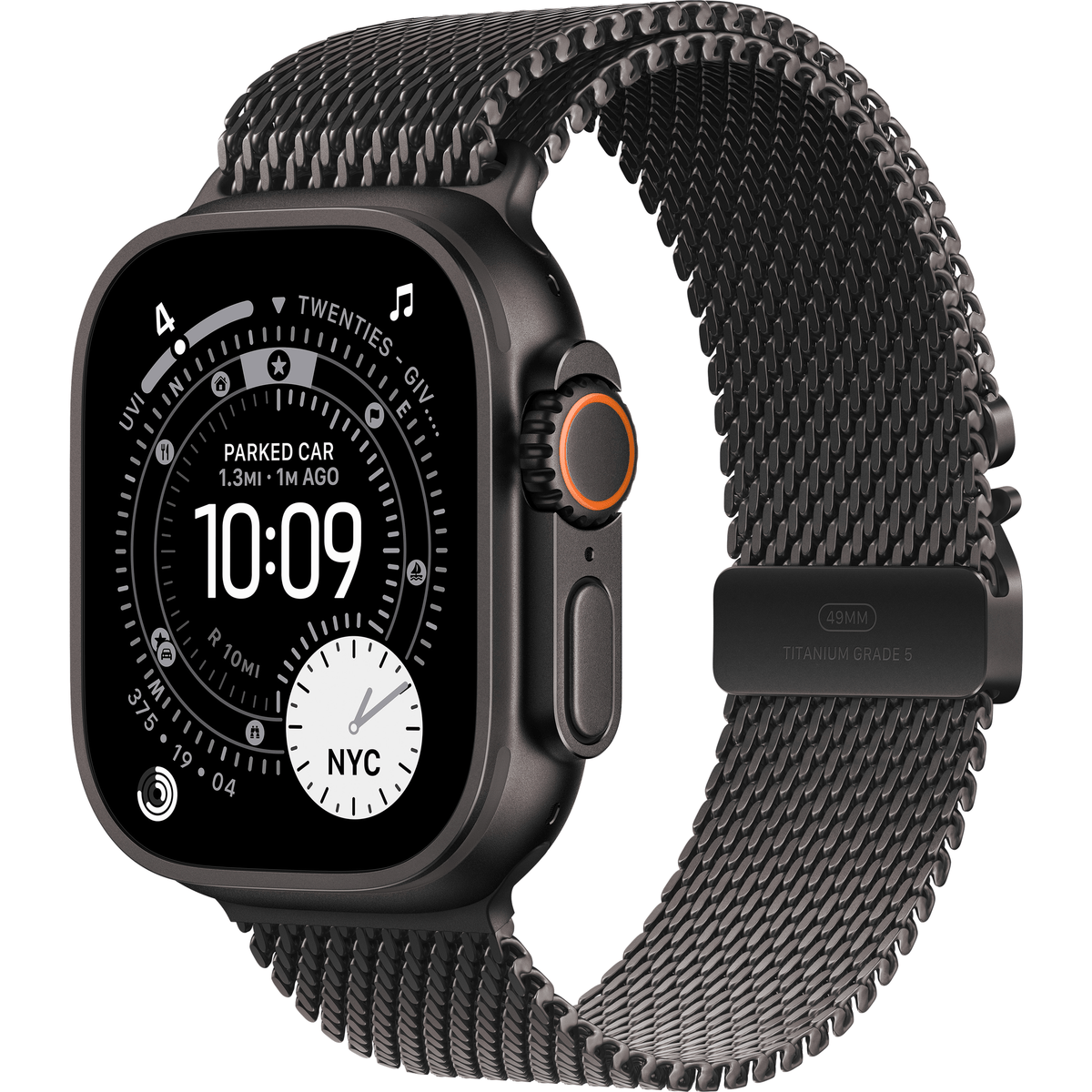 Apple Watch Ultra 3 GPS Cellular 49 mm Black Titanium case and Black Milanese loop Medium