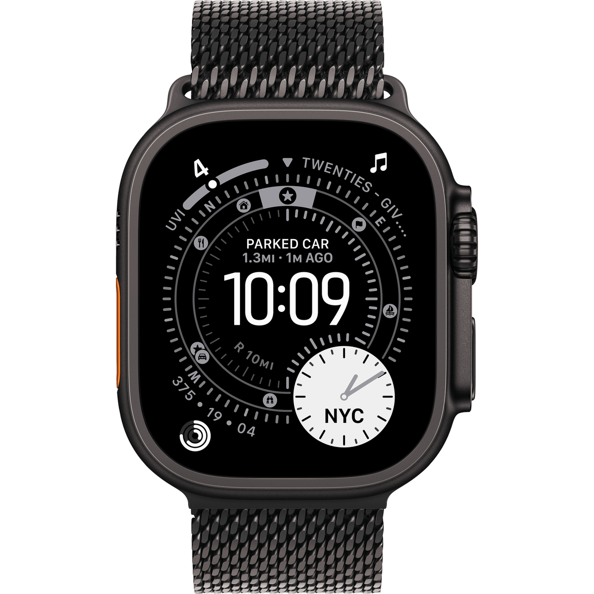 Apple Watch Ultra 3 GPS Cellular 49 mm Black Titanium case and Black Milanese loop Medium