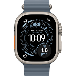 Apple Watch Ultra 3 49mm, Natural Titanium/Anchor, Blue Ocean Band