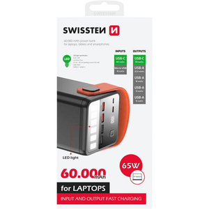 Varavirtalähde 60000mAh 65W Swissten