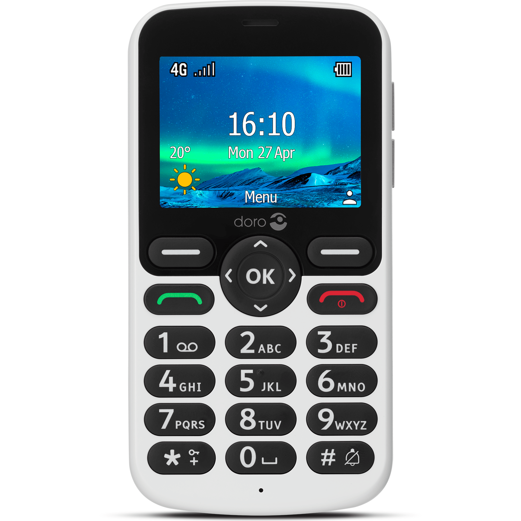 Doro 5861 4G, White/Black