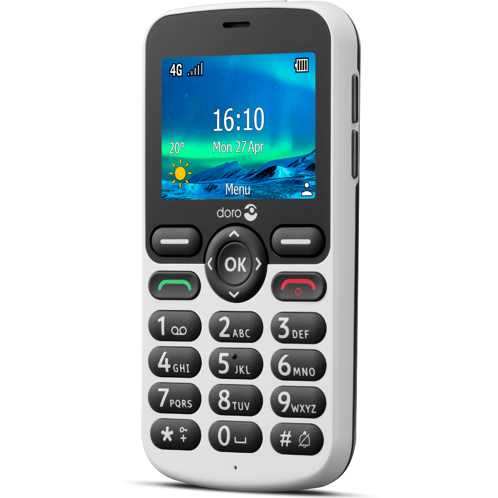 Doro 5861 4G, White/Black