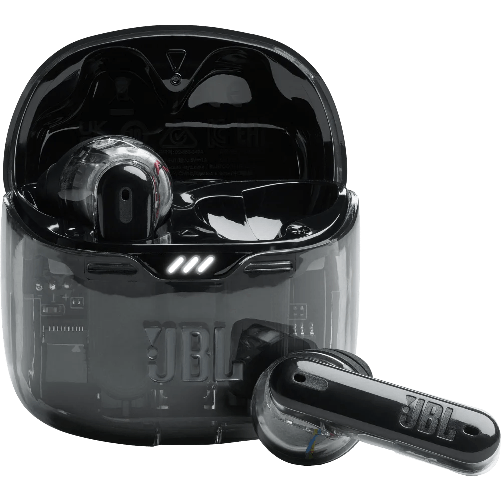 JBL Tune Flex True Wireless Noise Cancelling Earbuds, Transparent Black