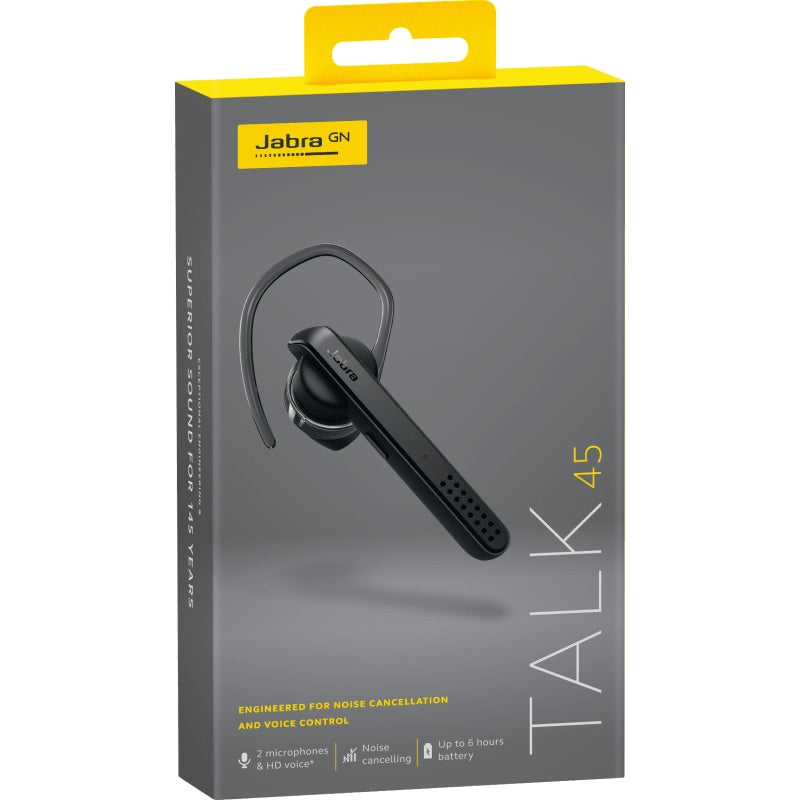 Jabra Talk 45 Bluetooth Headset, Black – Renow