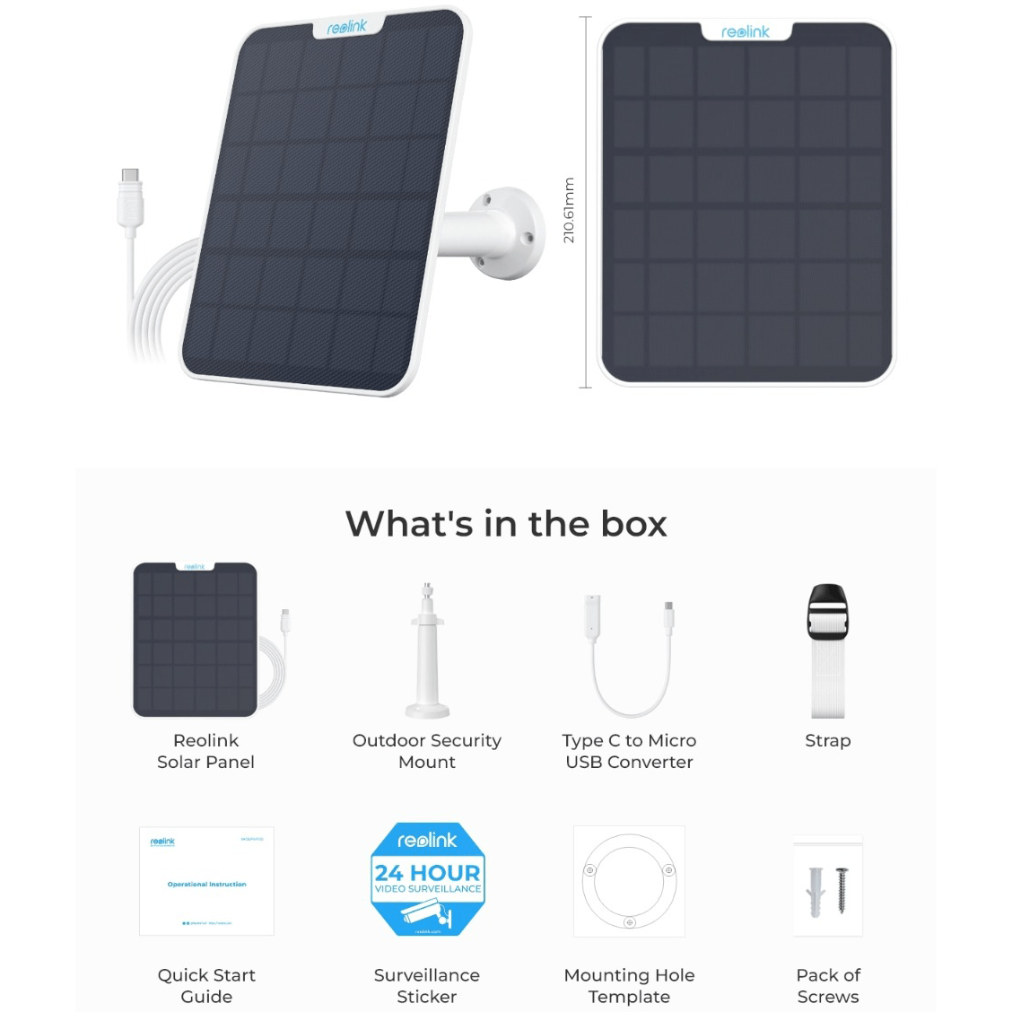 Reolink Solar Panel 2 for security camera