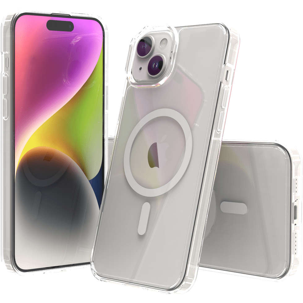 Screenor iPhone 15 Plus MagSafe Bumper Case, Transparent