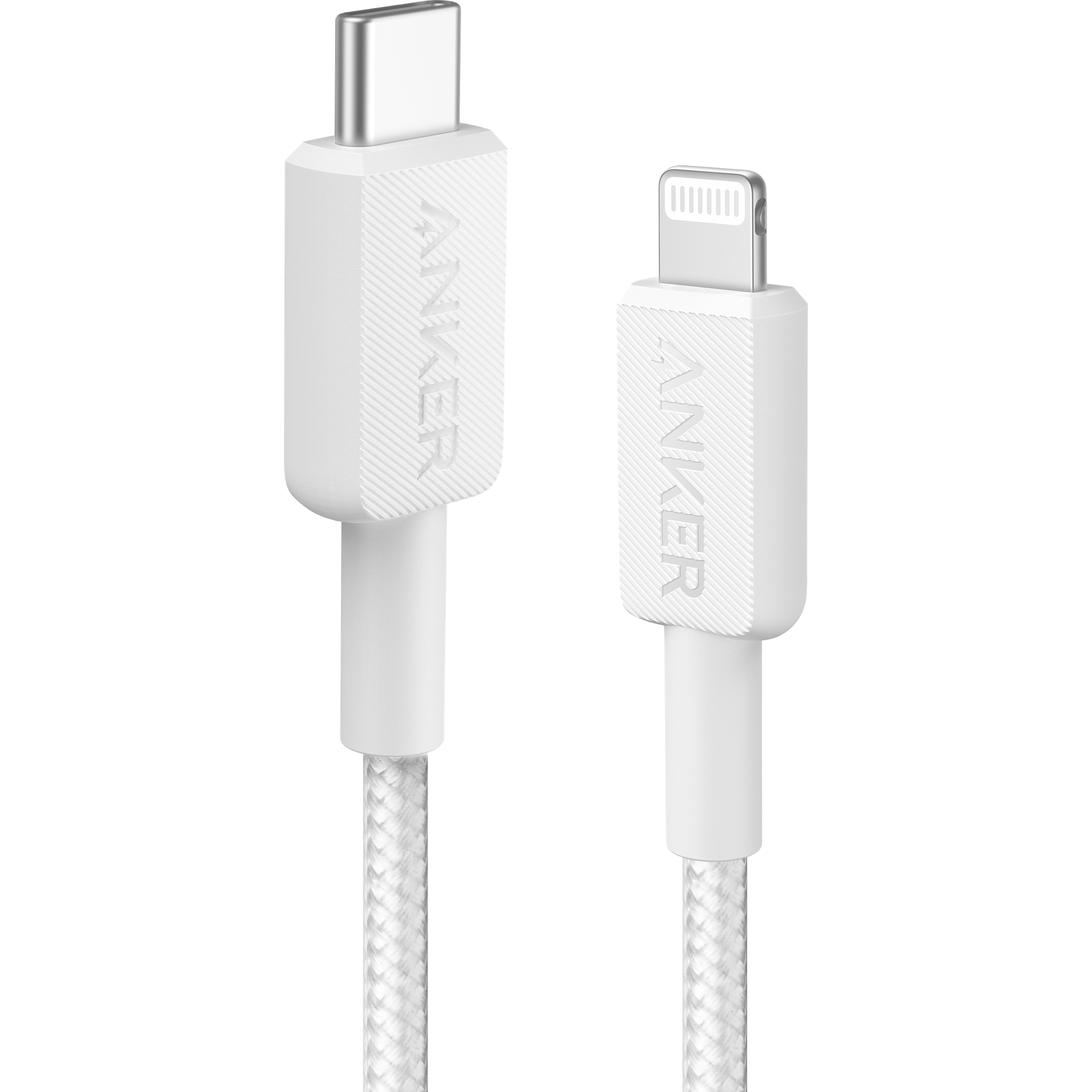 Anker 322 USB-C to Lightning Cable 6ft Braided, White