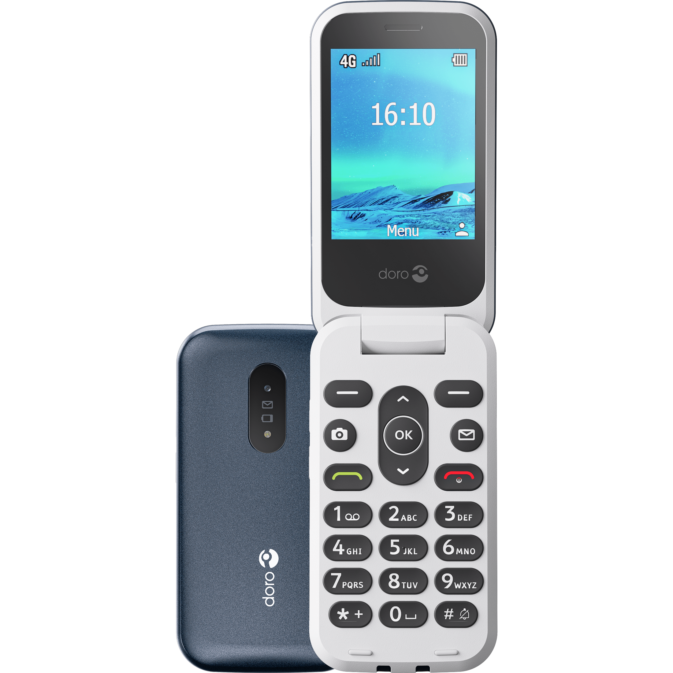 Doro 2821 Mobile Phone, Blue/White
