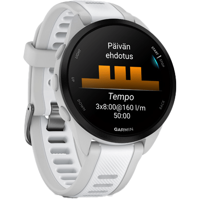 Garmin Forerunner 165 mist gray/whitestone