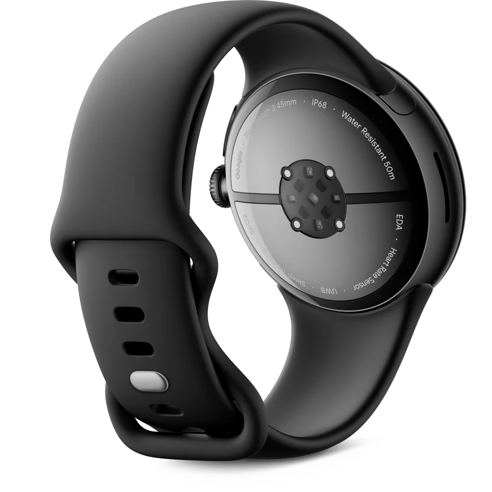 Google Pixel Watch 3 LTE Smartwatch, 41mm, Black / Obsidian