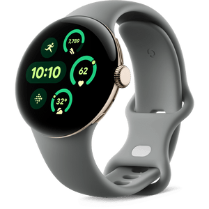 Google Pixel Watch 3 LTE Smartwatch, 41 mm, Champagne Gold / Hazel