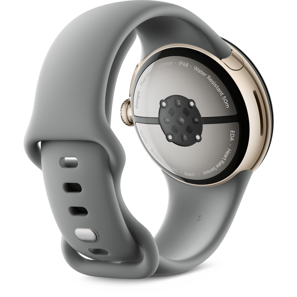 Google Pixel Watch 3 LTE Smartwatch, 41 mm, Champagne Gold / Hazel
