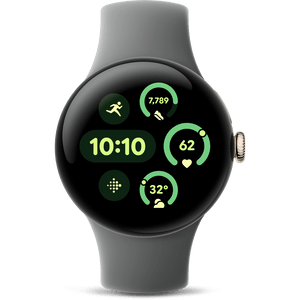 Google Pixel Watch 3 LTE Smartwatch, 41 mm, Champagne Gold / Hazel