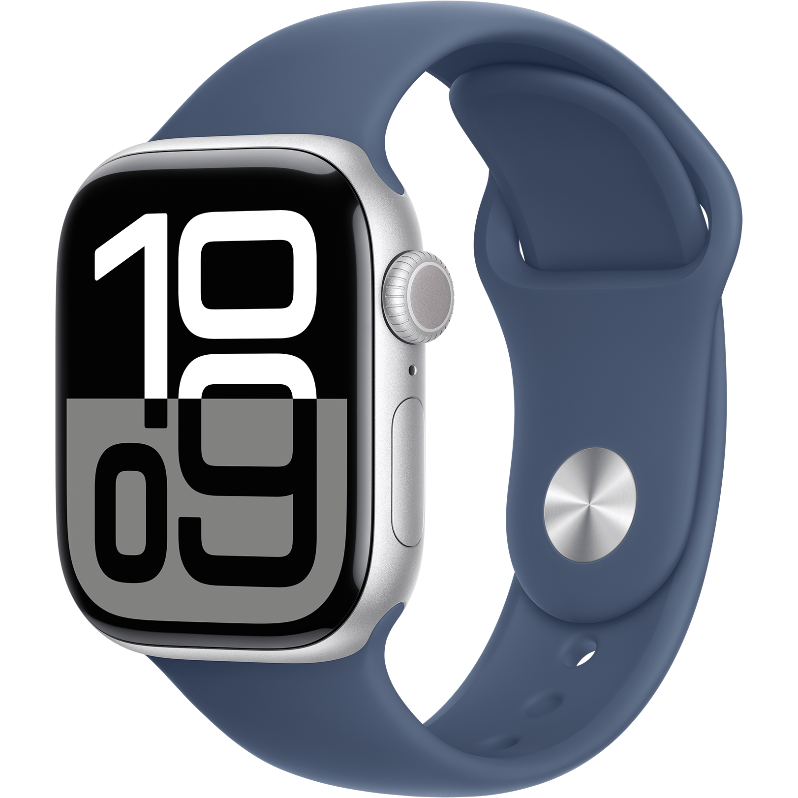 Apple Watch Series 10 GPS, 42mm S/M, Silver with Blue Sport Band