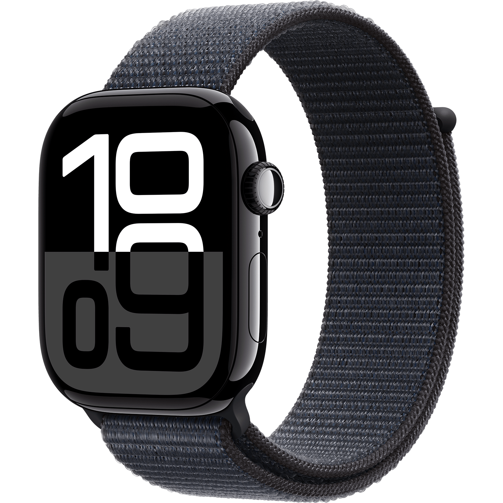 Apple Watch Series 10 GPS, 46 mm, Jet Black Aluminum Case with Ink Sport Loop