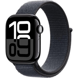 Apple Watch Series 10 GPS + Cellular 42 mm , Black aluminum case and ink sports band