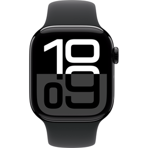 Apple Watch Series 10 GPS + Cellular 42 mm , M/L, Jet Black Aluminum Case and Sport Band