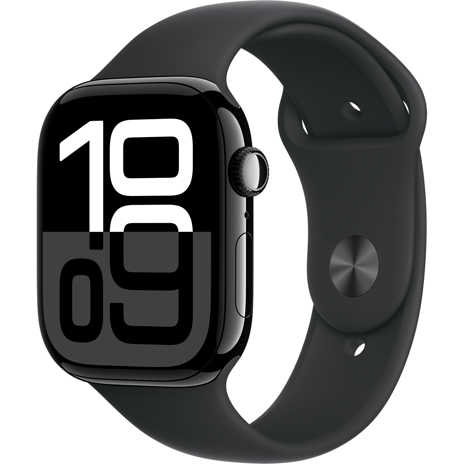 Apple Watch Series 10 GPS + Cell 46mm Black Alum Case with Black Sport Band, M/L