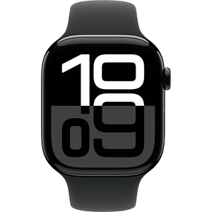 Apple Watch Series 10 GPS + Cell 46mm Black Alum Case with Black Sport Band, M/L