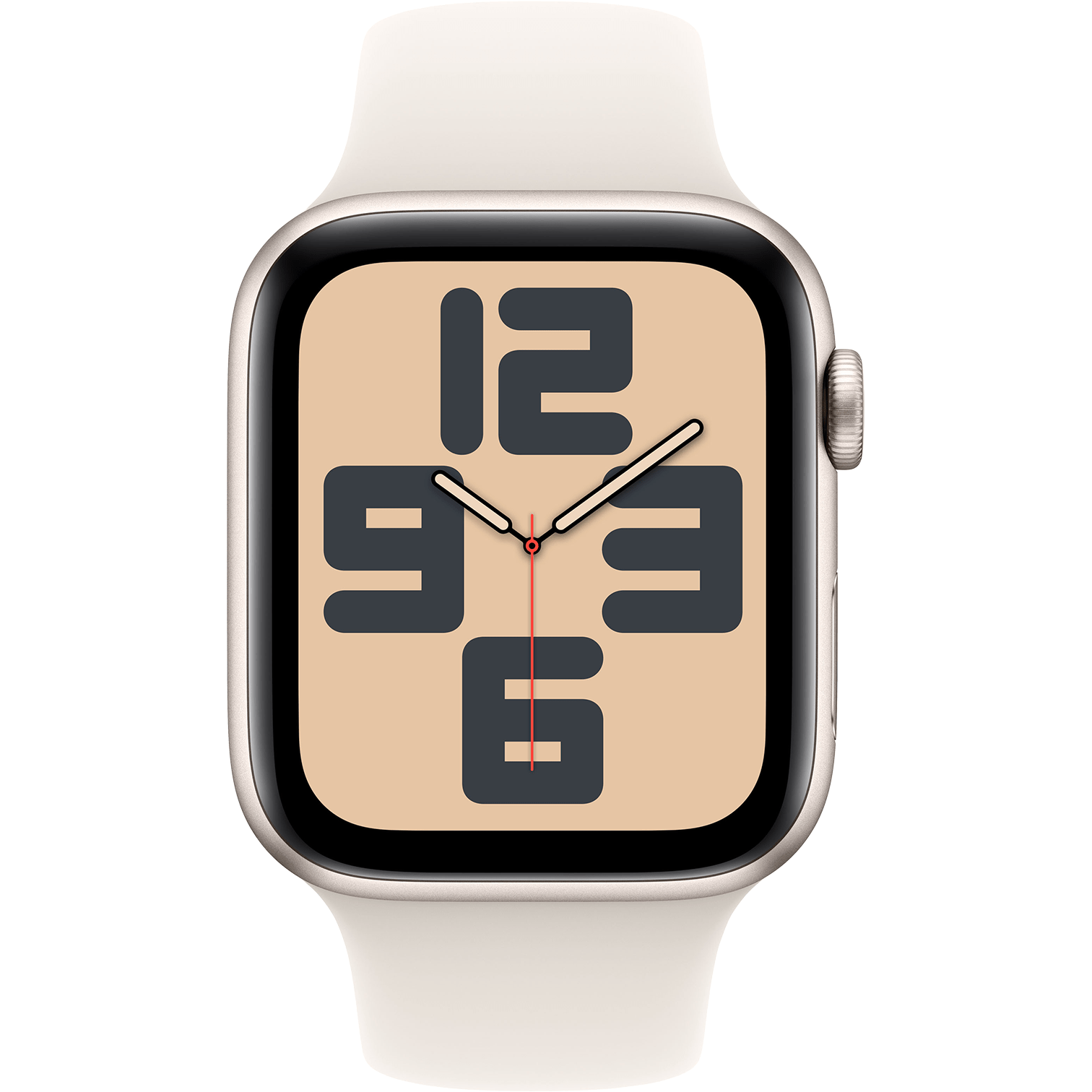 Apple Watch SE GPS 44mm with Aluminum Case and Sport Band, Starlight, M/L