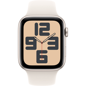 Apple Watch SE GPS 44mm with Aluminum Case and Sport Band, Starlight, M/L