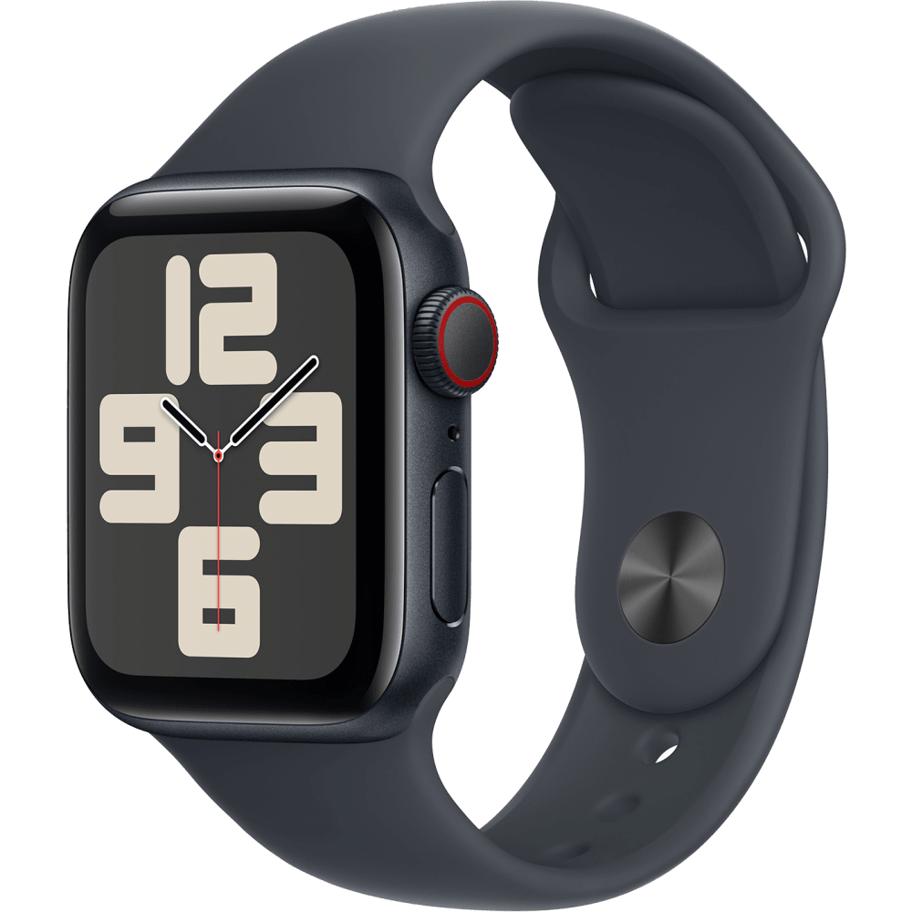 Apple Watch SE GPS + Cell 40mm with Aluminum Case and Sport Band, Midnight, M/L