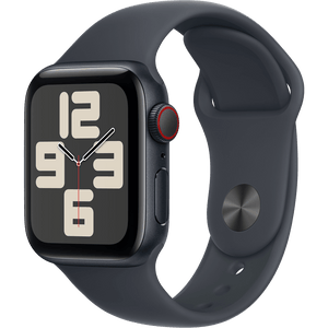 Apple Watch SE GPS + Cell 40mm with Aluminum Case and Sport Band, Midnight, M/L