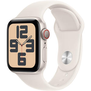 Apple Watch SE GPS + Cell 40 mm , Aluminum Case with Sport Band, Starlight, S/M