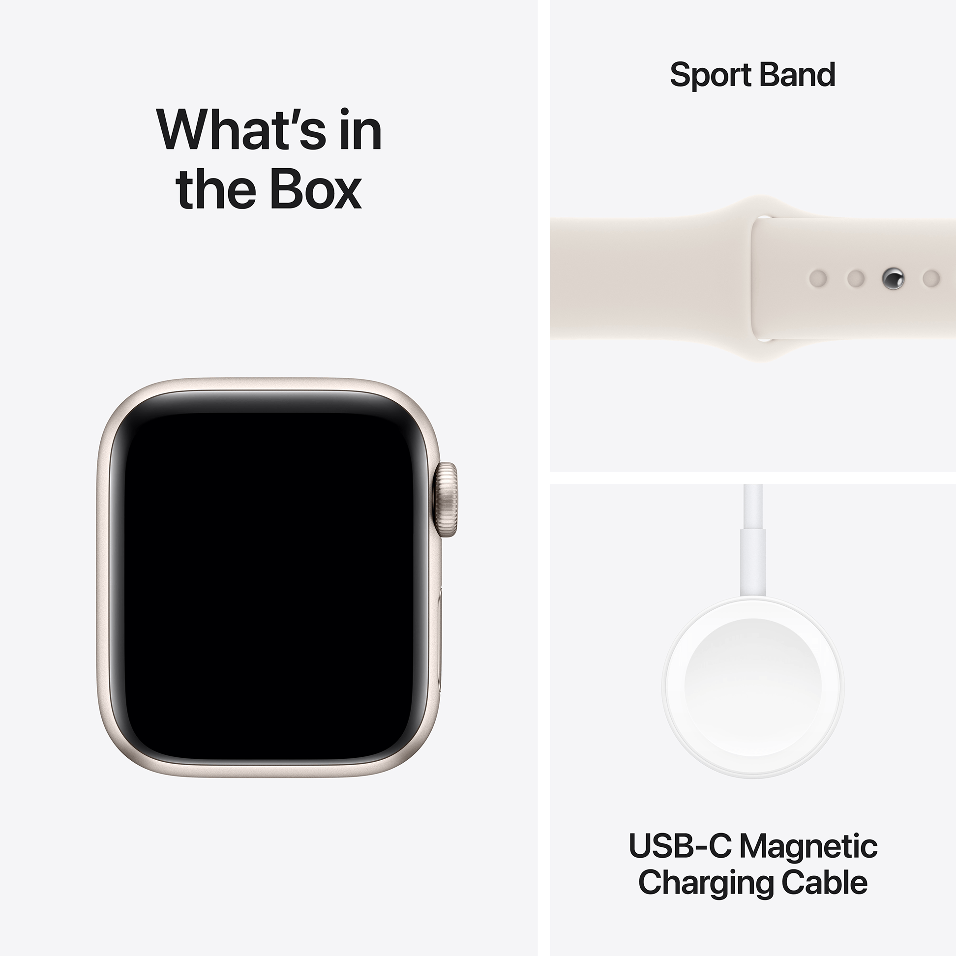 Apple Watch SE GPS + Cell 40 mm , Aluminum Case with Sport Band, Starlight, S/M