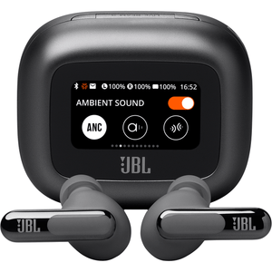 JBL Live Beam 3 Noise-Cancelling In-Ear Headphones, Black