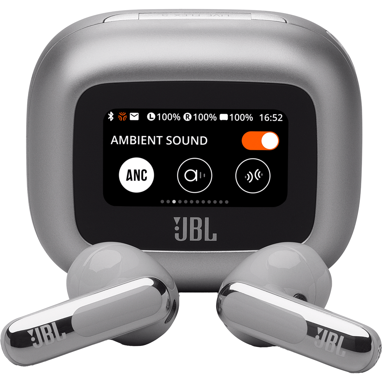 JBL Live Flex 3 Wireless Noise-Cancelling Earbuds, Silver