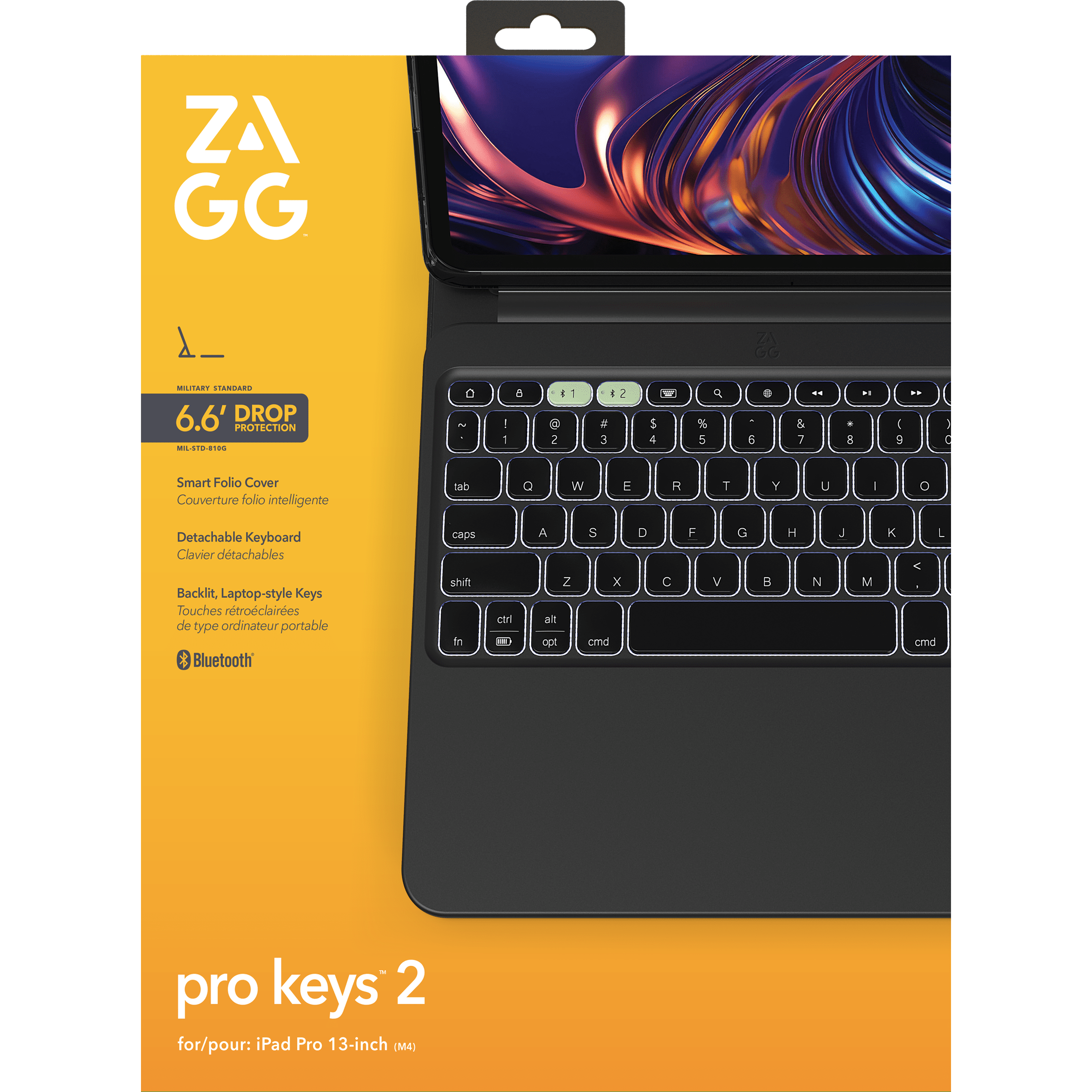 Zagg Pro Keys 2 Keyboard Cover for Apple iPad Pro 13" 2024