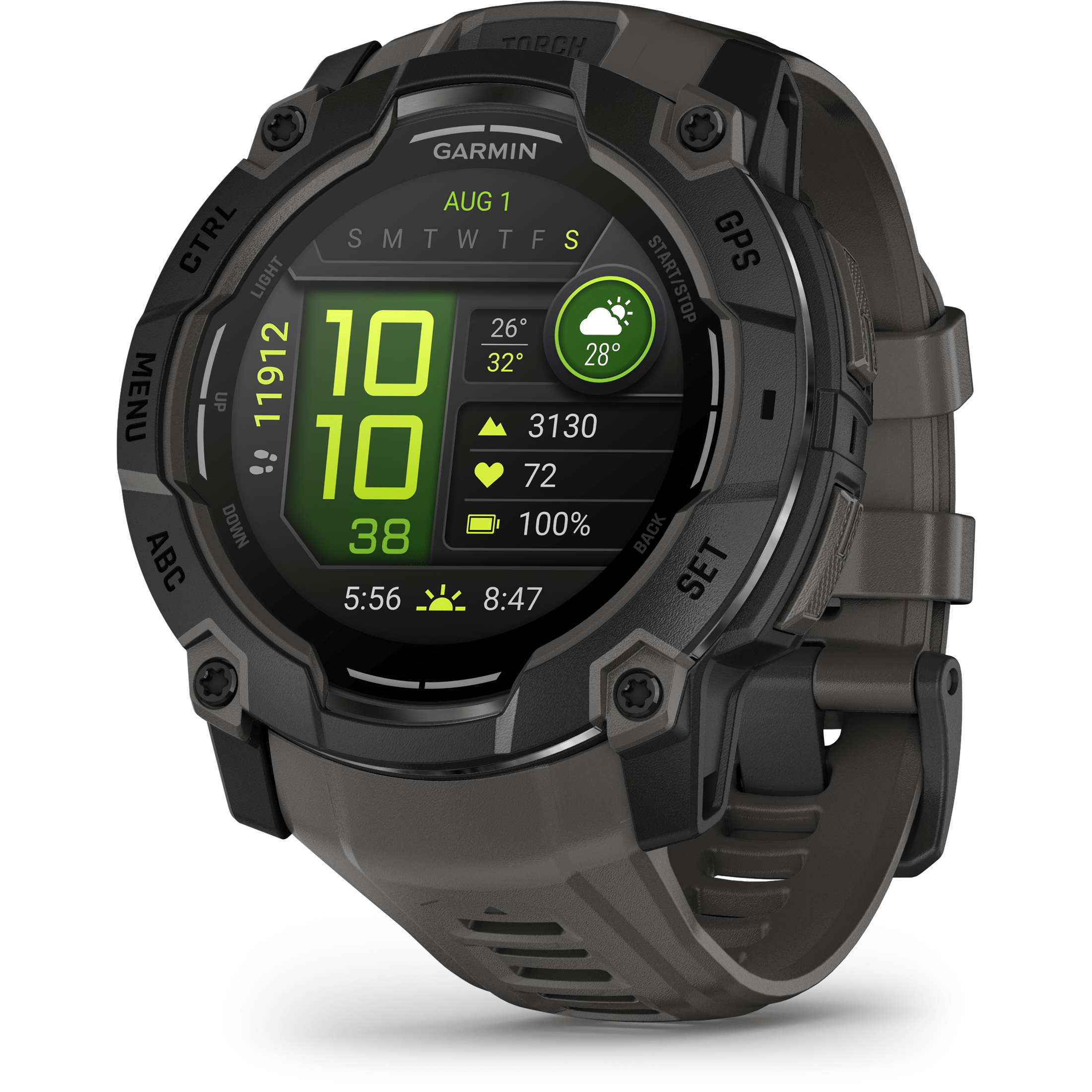 Instinct 3 – 50 mm, AMOLED, Musta ja grafiitinharm