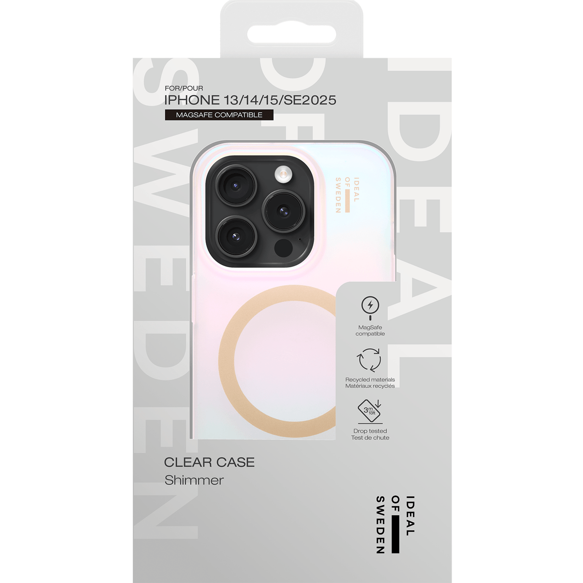 iDeal of Sweden Clear Case MagSafe for Apple iPhone 13/14/15/16e/17e, Shimmer